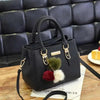 Ladies vintage PU leather handbag with classic design, spacious interior, suitable for daily or formal use.