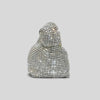 Luxury Silver Rhinestone Knot Handle Evening Bag - BagsClub