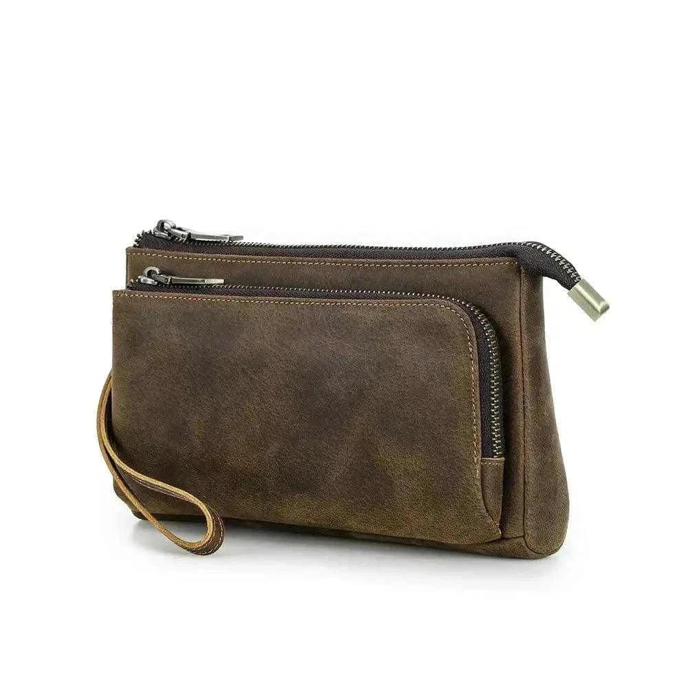 Business Travel Organizer & Vintage Style Leather Clutch - BagsClub