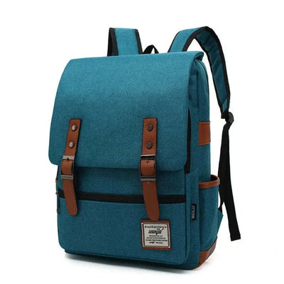 Vintage Canvas 16" Laptop Travel Backpack | Stylish School Bag