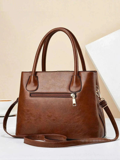 Elegant Retro PU Leather Handbags | Women's Work & Office Bags - BagsClub