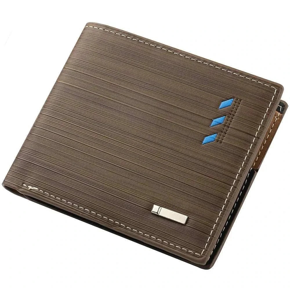 Men Wallets - Multi-Function Stripe Leather ID & Card Holder - BagsClub