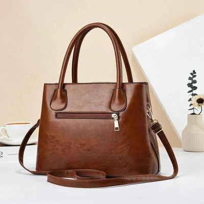 Elegant Retro PU Leather Handbags | Women's Work & Office Bags - BagsClub