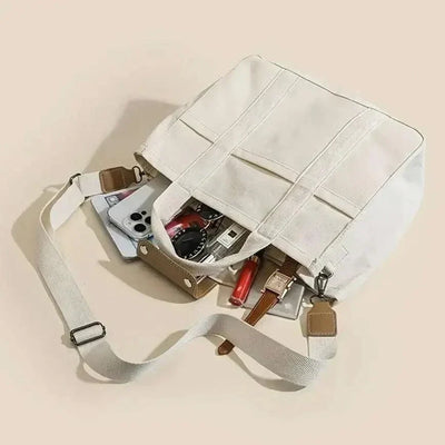 Casual Canvas Handbag - Stylish Women’s Bag for Everyday Use - BagsClub